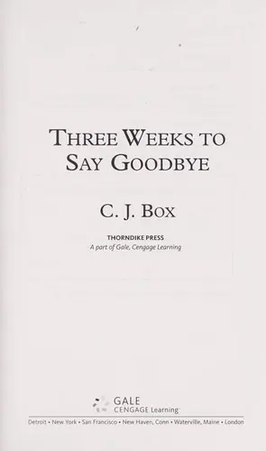 Cover of Three Weeks to Say Goodbye