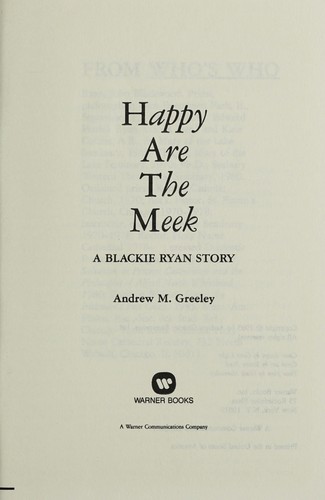 Cover of Happy Are the Meek